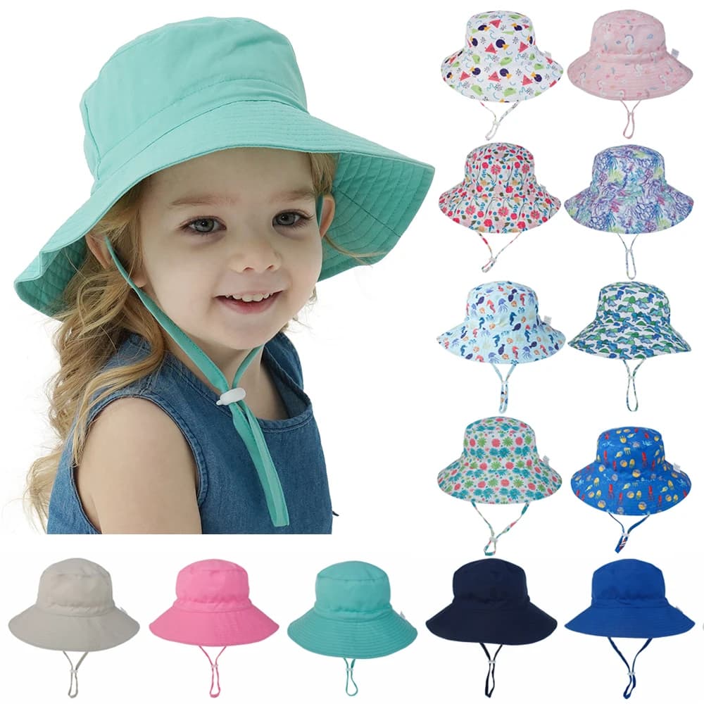 Baby Sun Cap Hat For Girls and Boys Outdoor Neck Ear Cover