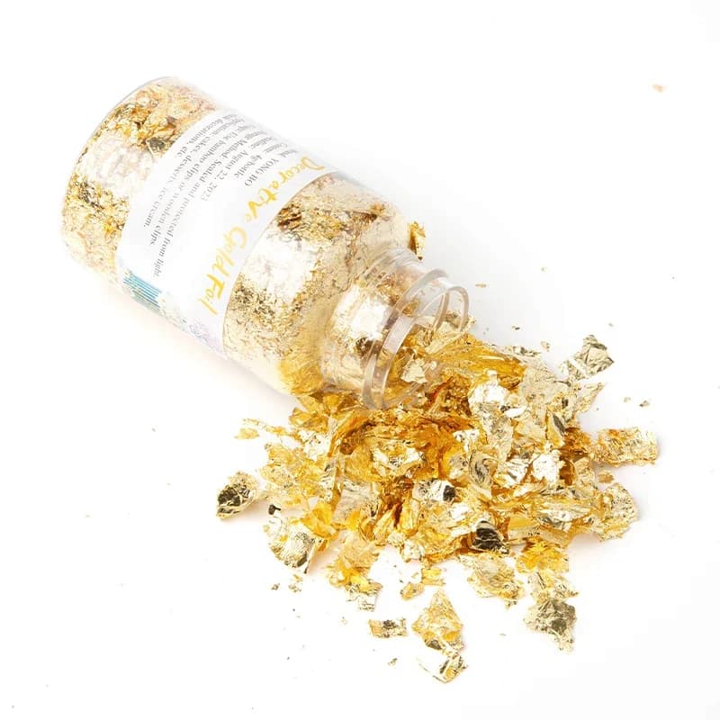 Gold Flakes Genuine Gold Leaf Schabin Flakes Gold Cake