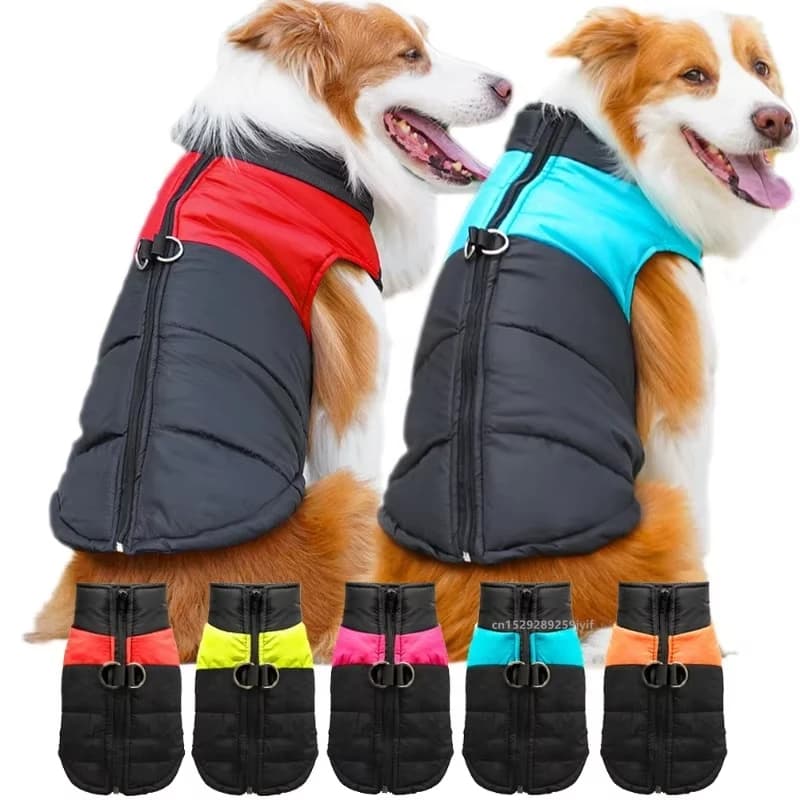 Waterproof Warm Dog Clothes Pet Coat Winter Vest Padded