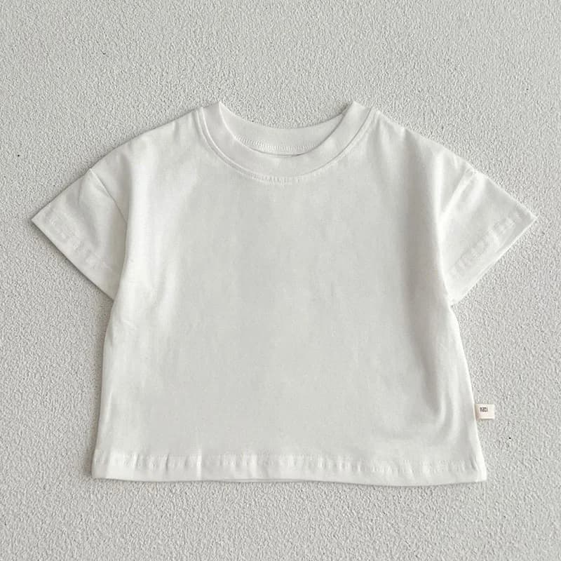 Baby Boys Girls T-shirt Toddler Solid Color Clothes Korean