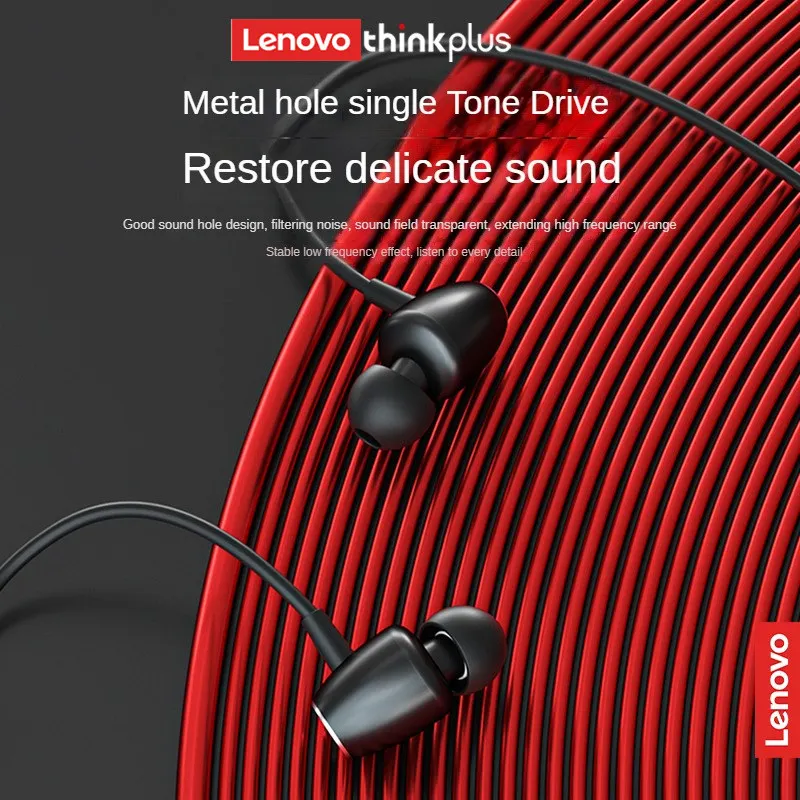 Side view of Lenovo HE05XII showing earphone fit and neckband curve