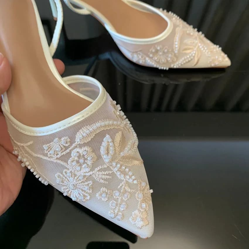 Patterned heels variant on display