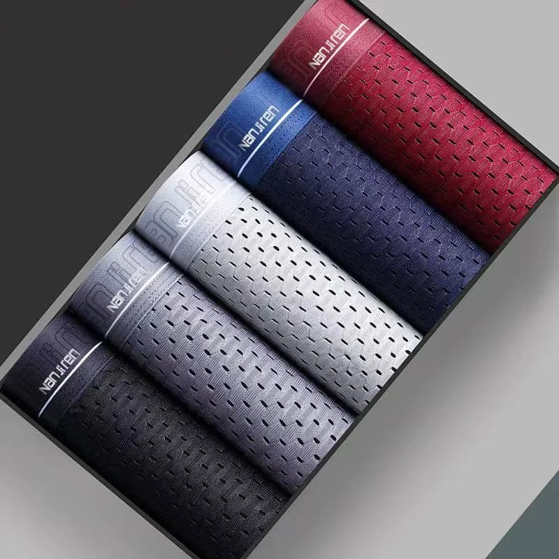 4pcs Men' Boxer Shorts Ice Silk Underwear Plus Size