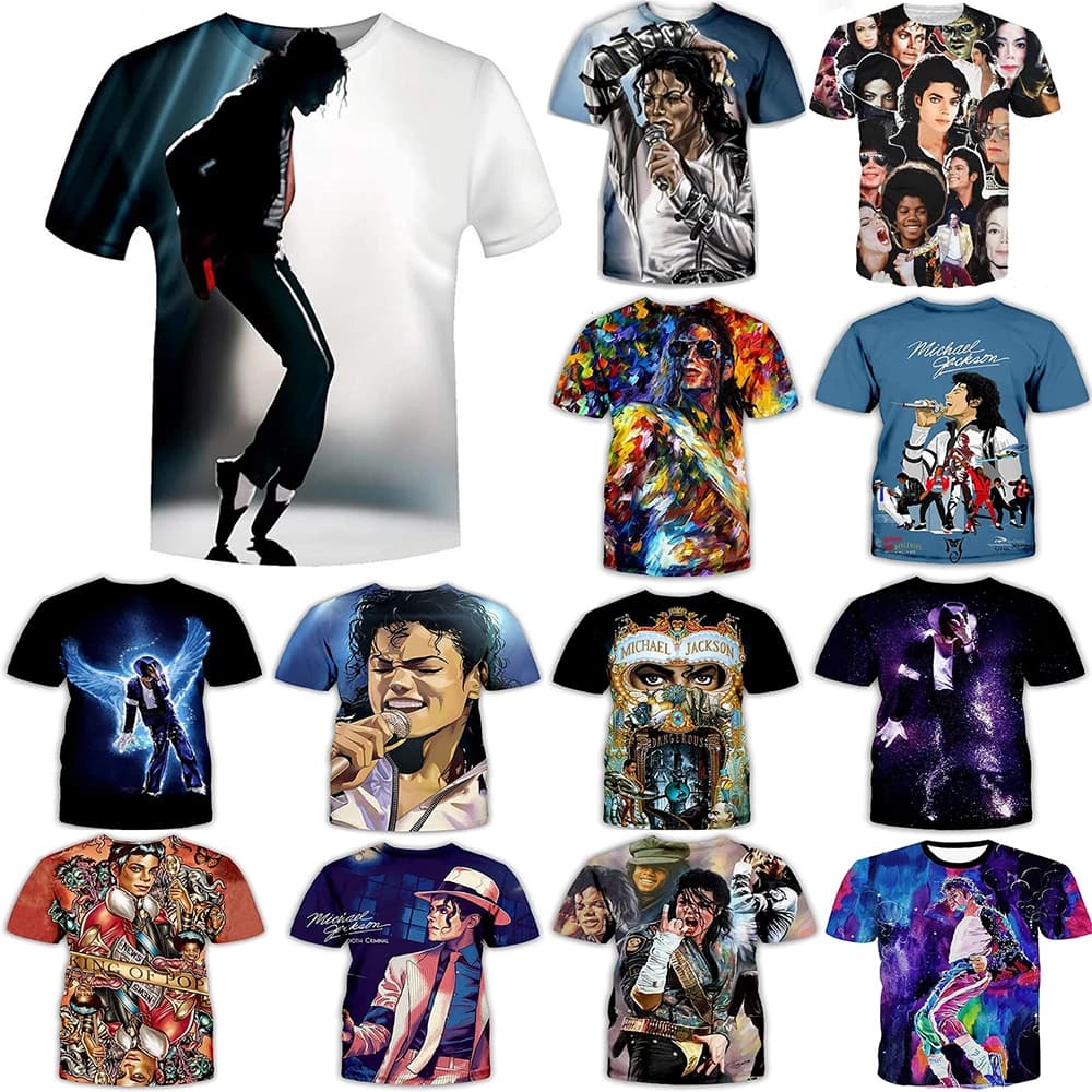 Michael Jackson hip-hop singer retro cool men Harajuku