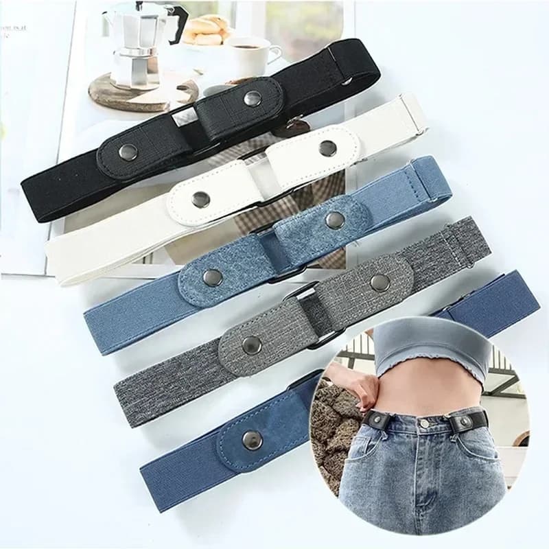 Canvas Adjustable Elastic Waist Band Invisible Belt