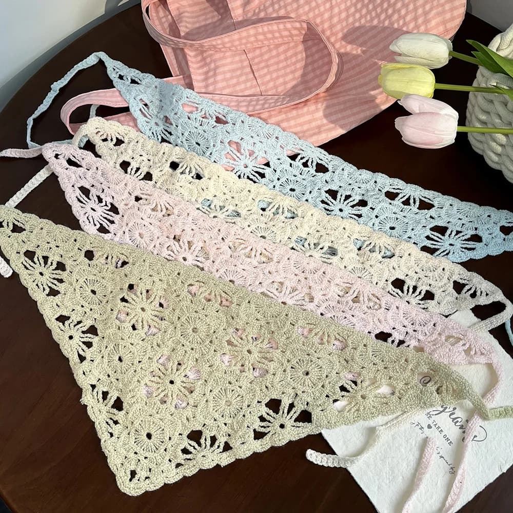 Fashion Knitted Headscarf Women French Pastoral Style