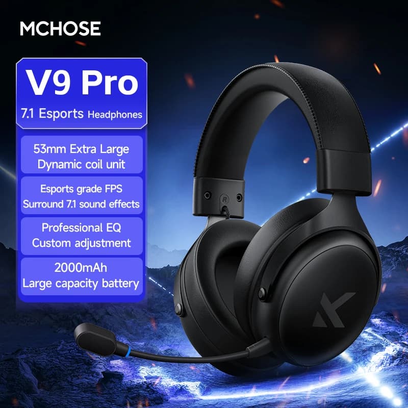 MCHOSE V9 Pro Headset with Microphone Three Mode Bluetooth