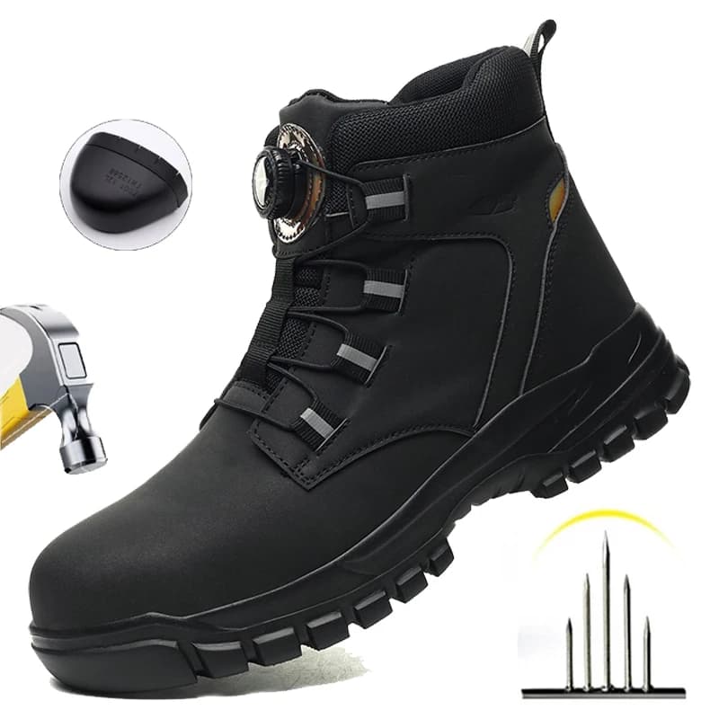 Waterproof Safety Boots Men Indestructible Steel Toe Work