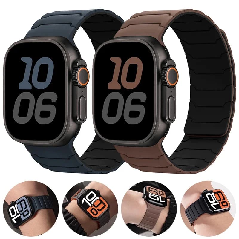 Strap For Apple Watch ultra 2 Band Magnetic Silicone