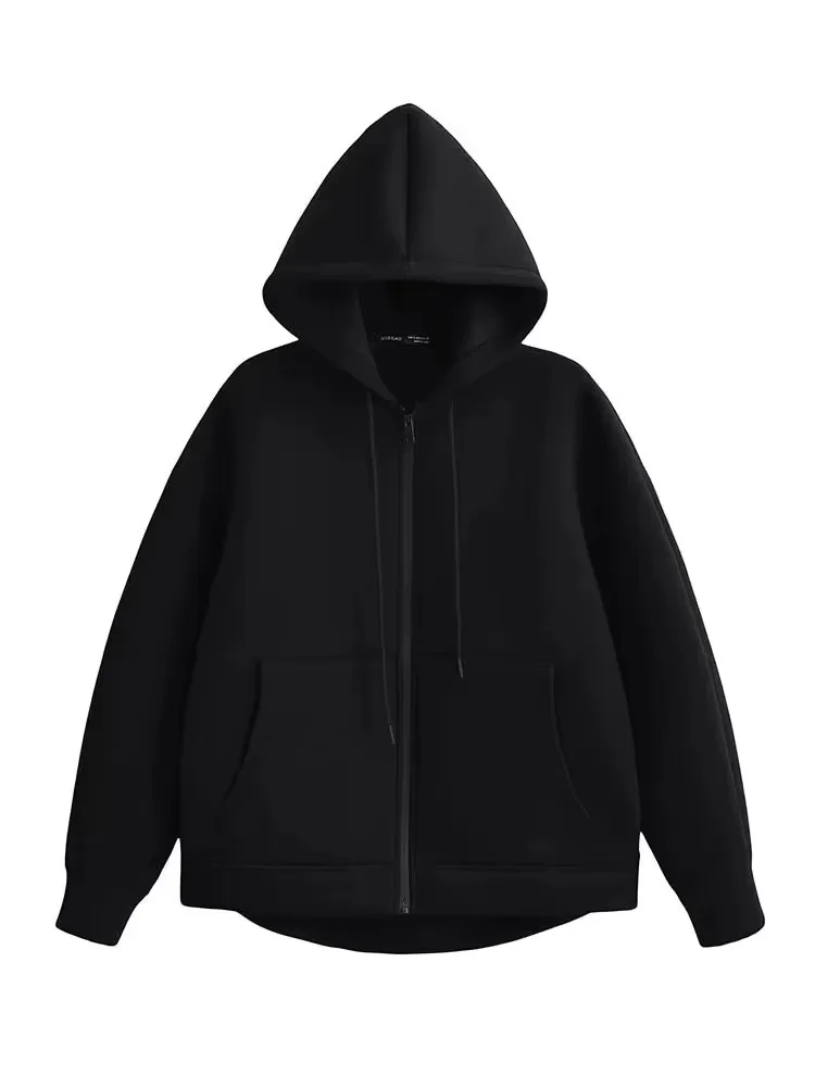 HH Autumn Winter Women's Zipper Hoodie Coat High Street