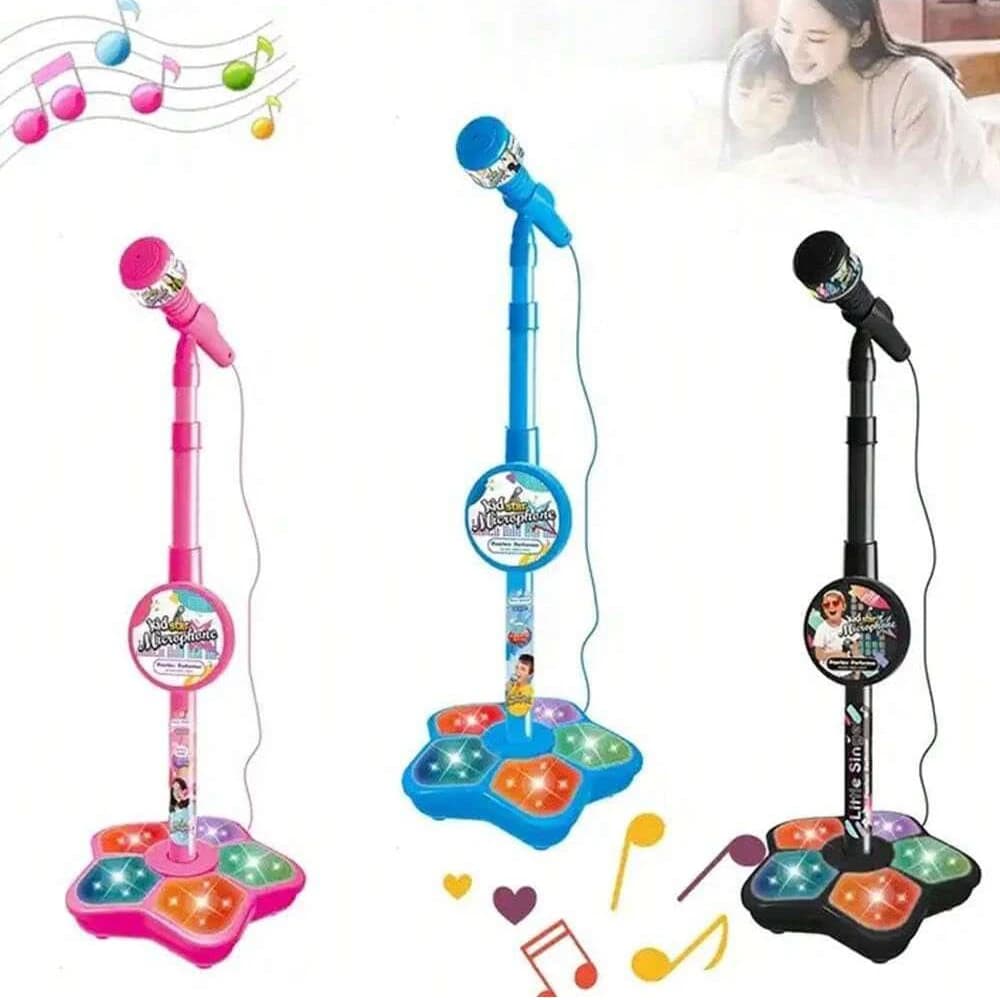 Kids Microphone Stand Toy, Portable Children's Karaoke