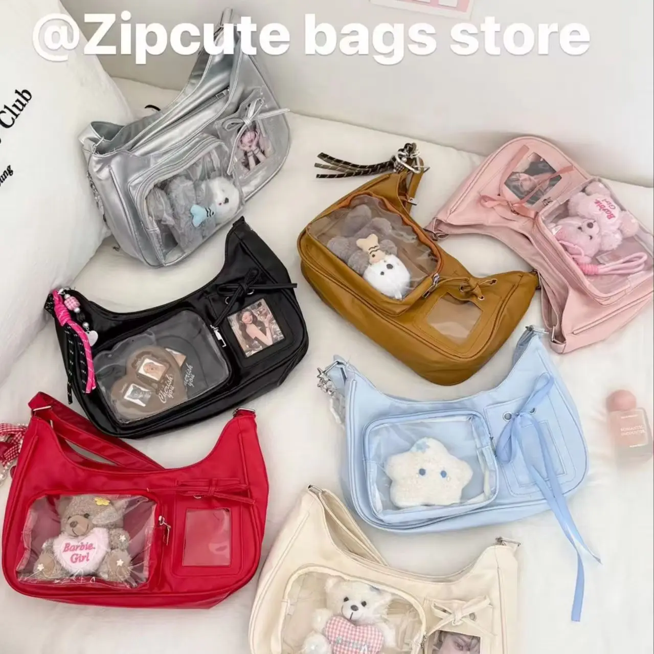 Y2k Harajuku Shoulder Bag Women Korean Transparent Ita
