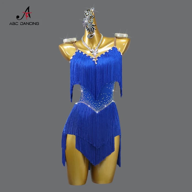 Latin Performance Dance Dress Women Sexy Outdoor Ballroom