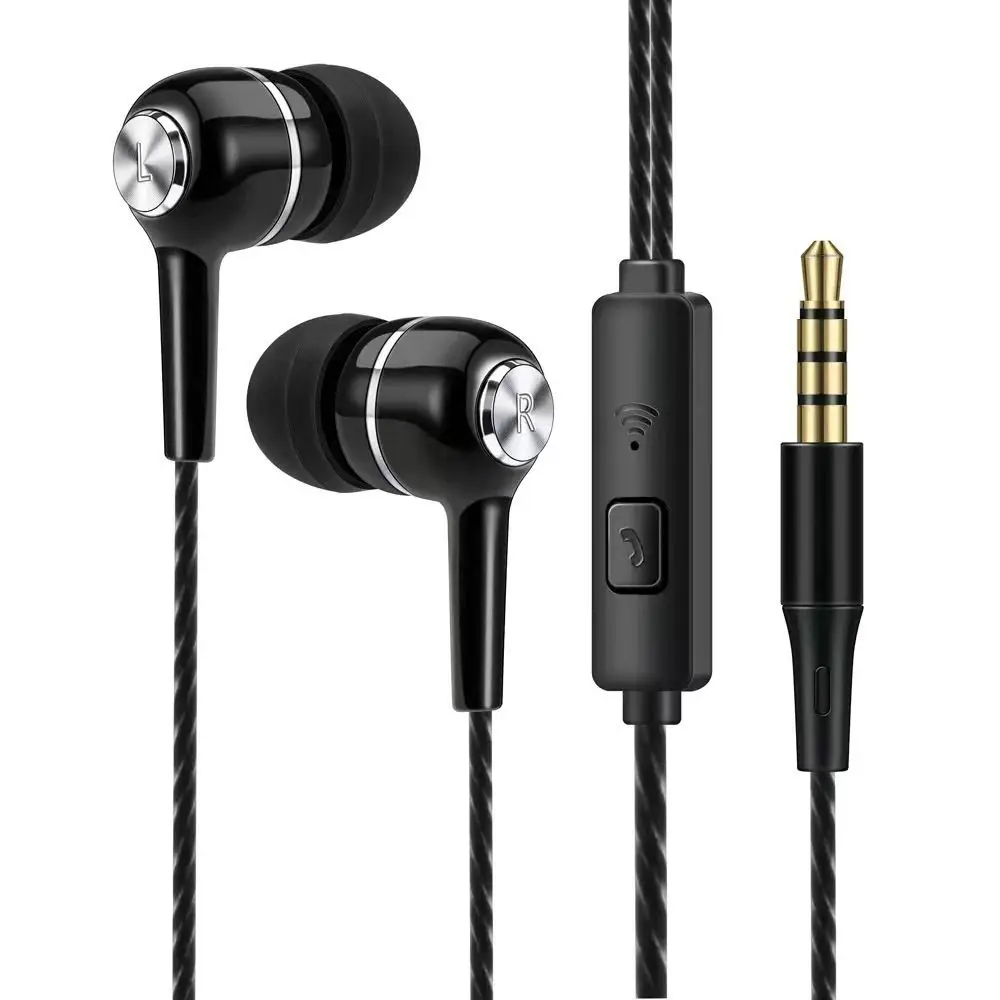 Stereo In-Ear Earphone Bass With Microphone HiFi Headphone