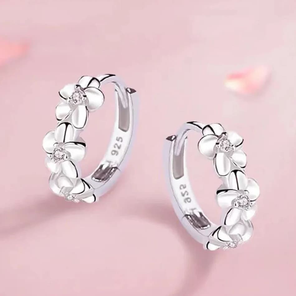 925 Sterling Silver Needle Earrings for Women's Wedding