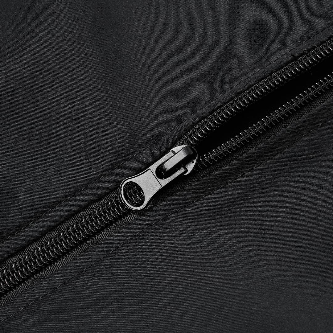Full-length front view of the men's baseball collar jacket in a different colourway