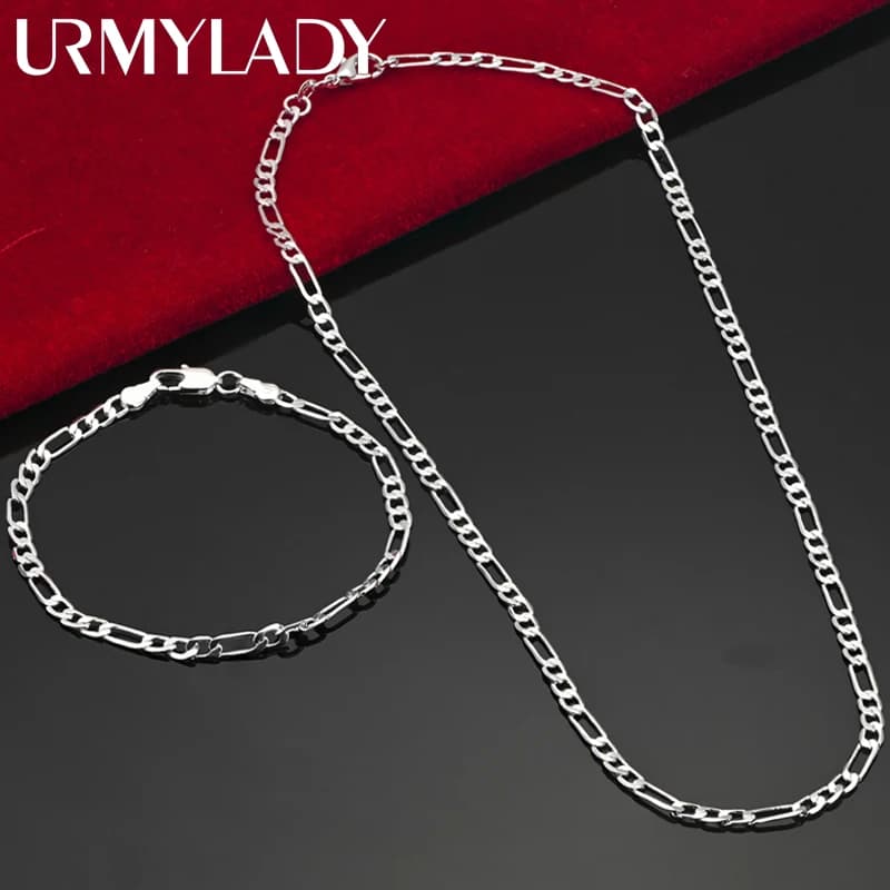 Noble new arrive 925 sterling silver 4MM chain for men
