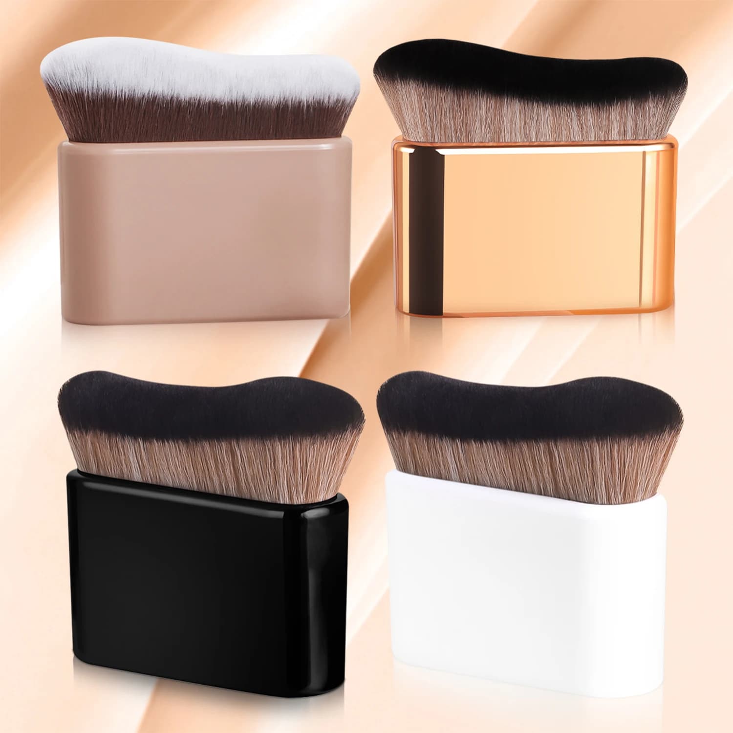 Foundation Brush, 1pcs Plastic Creative	wave Fit Perfectly