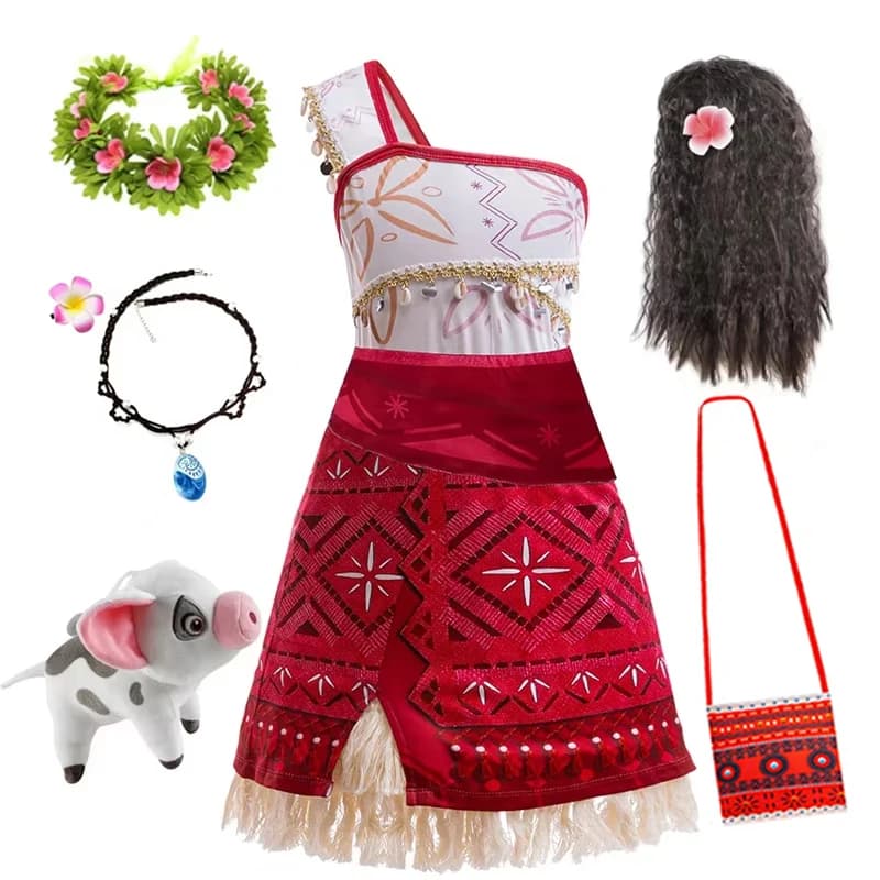 New Movie Moana 2 Dress for Girls Adventure Costume Girl