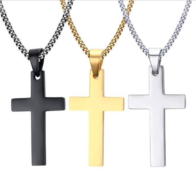 Fashion Stainless Steel Cross Pendant Necklace For Women