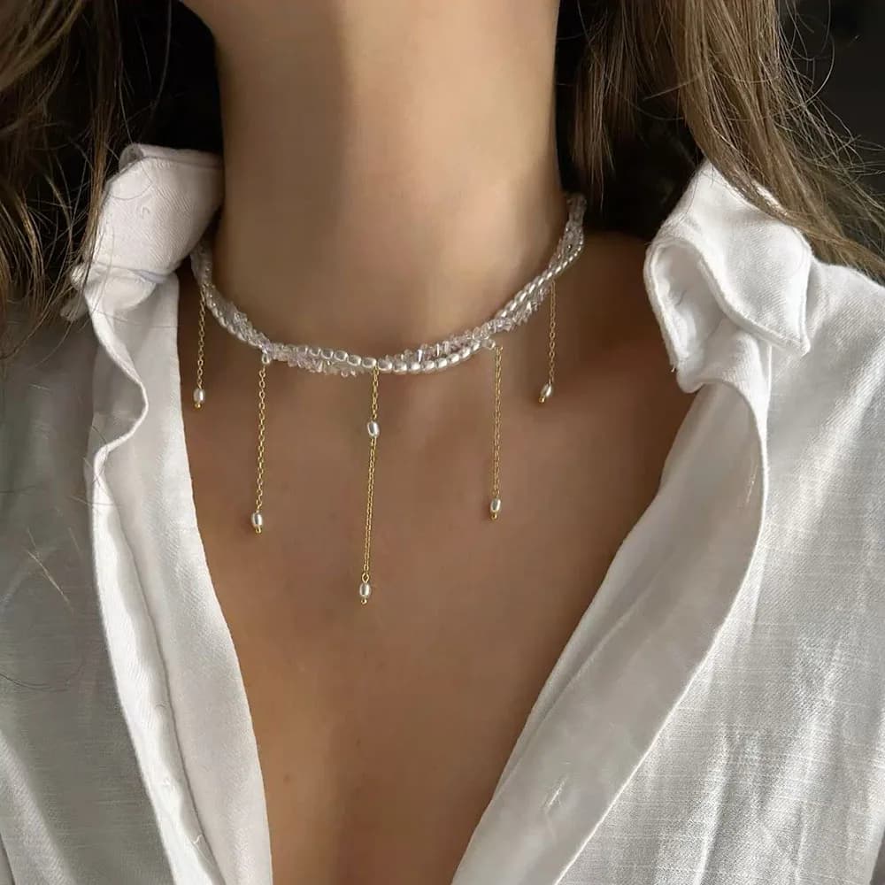 Fashion Tassel Chain Pendant Necklace For Women Boho