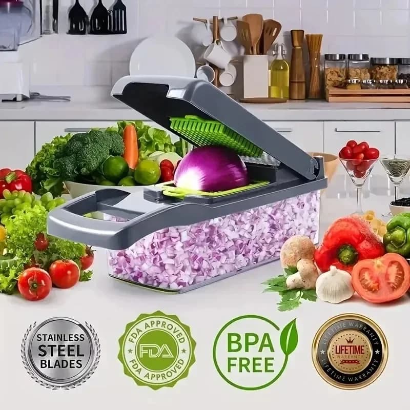 14 1 Multifunctional Vegetable Chopper Grate Food Handle