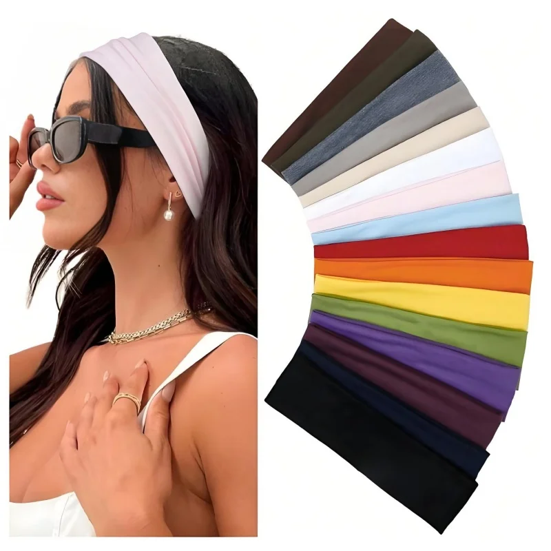 7PCS Elastic Sports Headbands For Women Stretchy