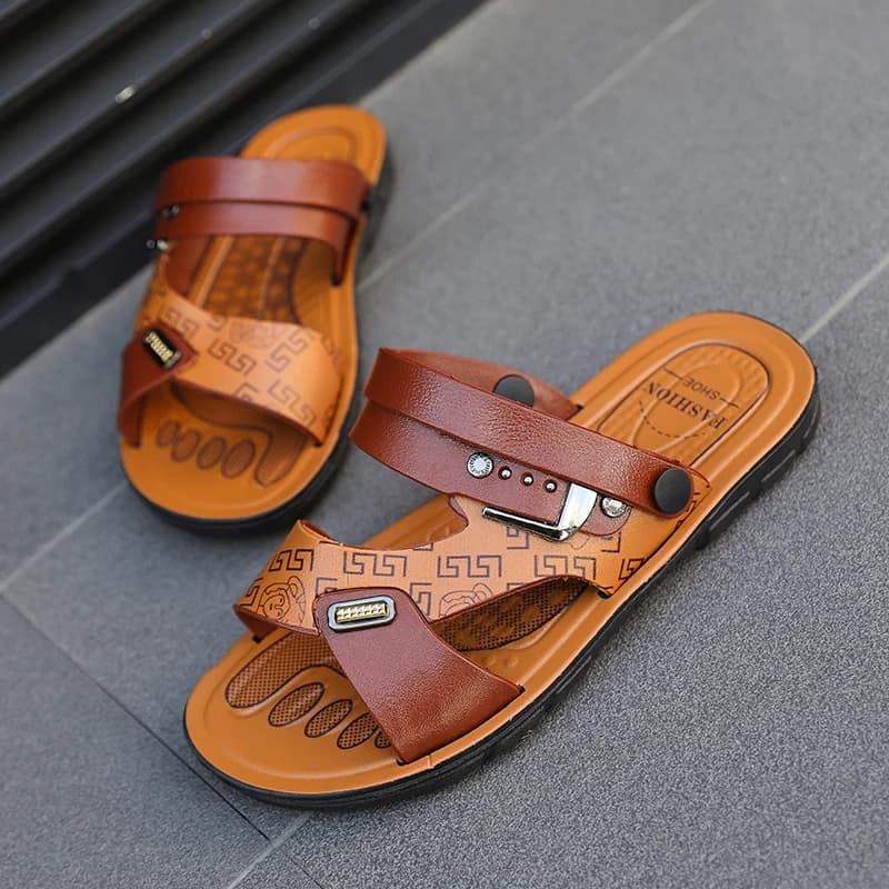 Men's Slippers Summer Flat Sandals For Men Adult
