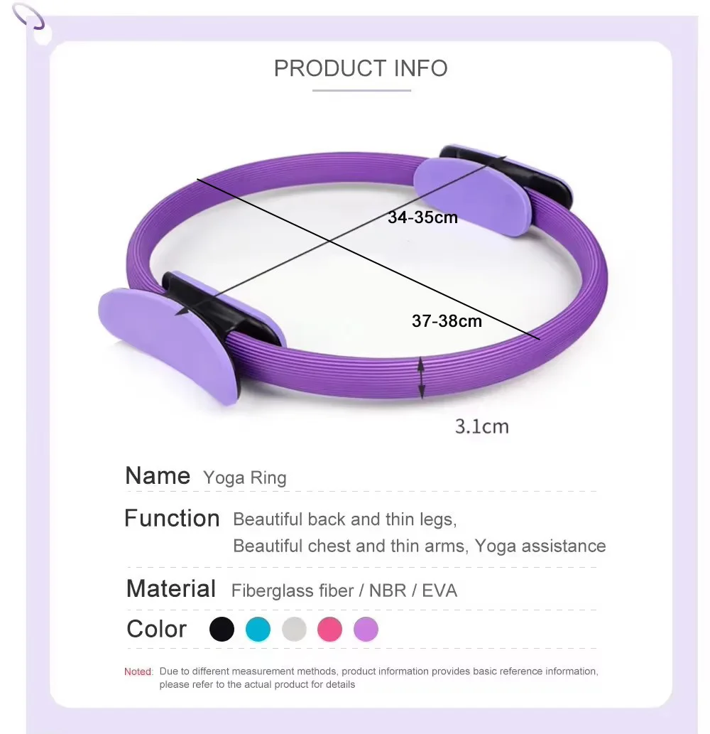 Yoga Fitness Ring Pilates Ring Women Girl Exercise Home Resistance Elasticity Yoga Gym Workout Pilat