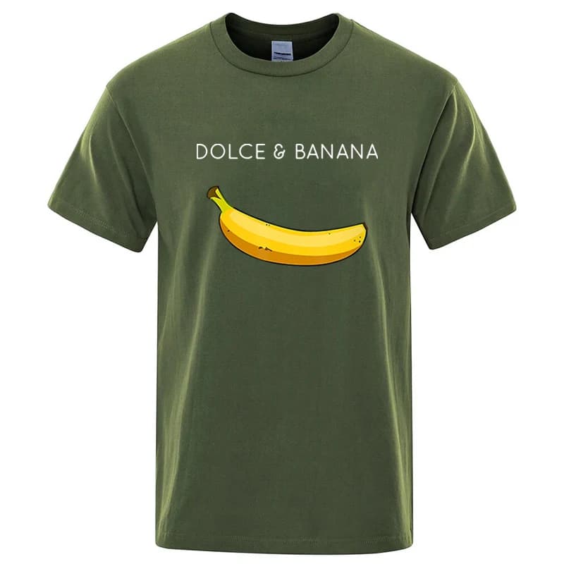 Summer Men T-shirt High Quality Cotton Blend Funny Banana