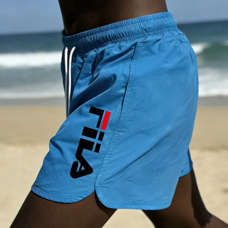 Island Vacation Men' Beach Shorts, Quick Drying,