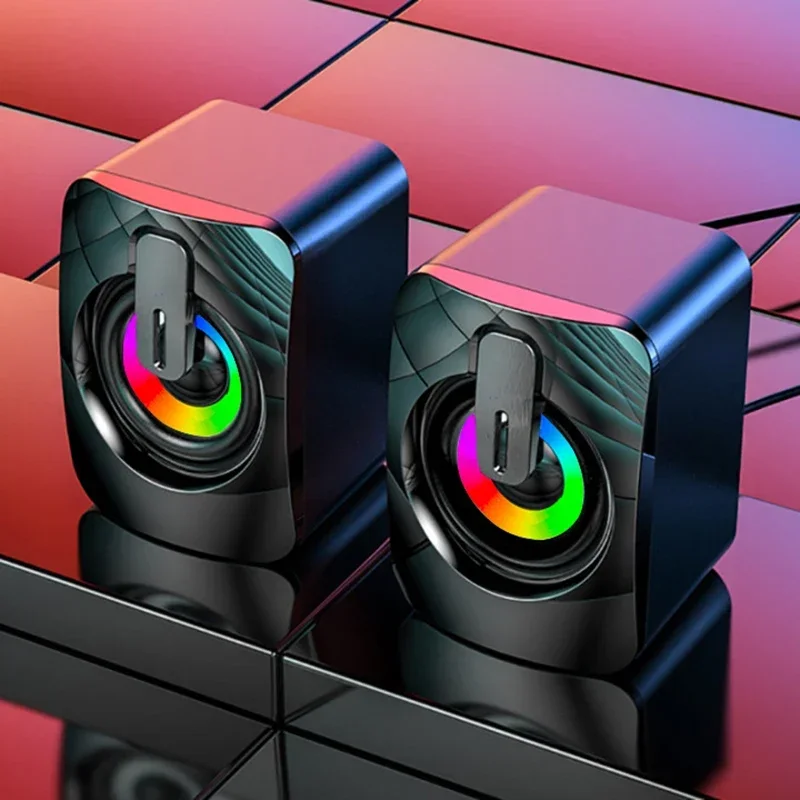 High fidelity stereo computer speaker with microphone USB