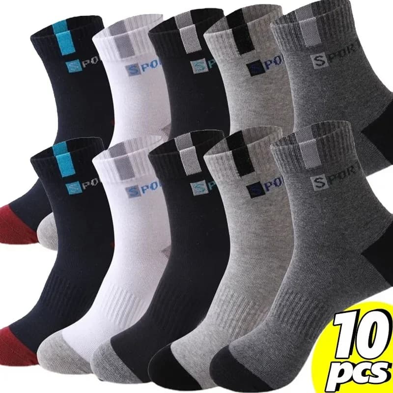 Cotton Sock for Men Sport Breathable Soft Letter Fashion