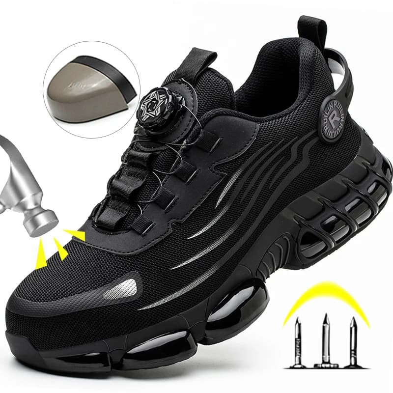 Men' Safety Shoes Protection And Elastic Boots Fashionable