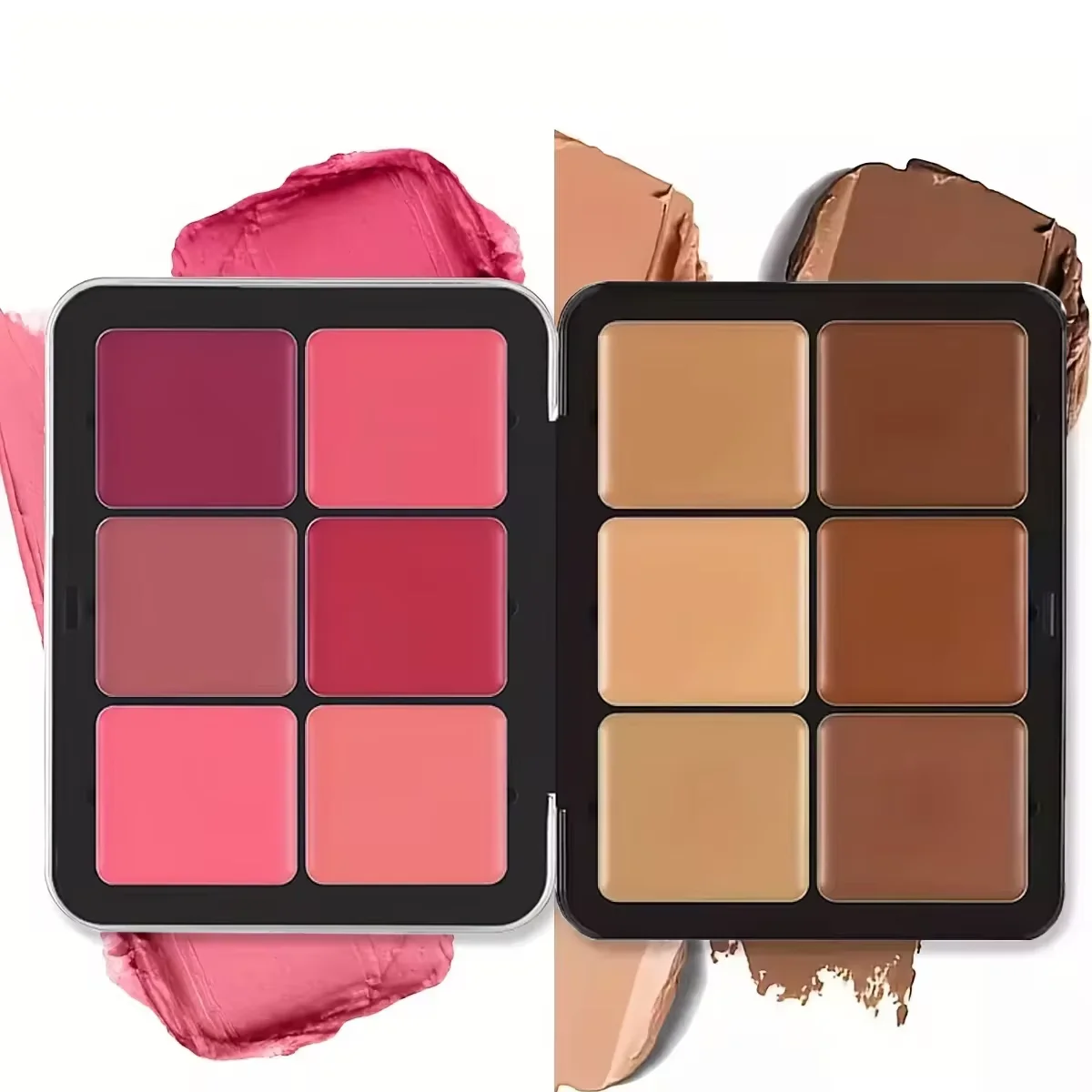 12-color concealer and blush palette Matte and highlight