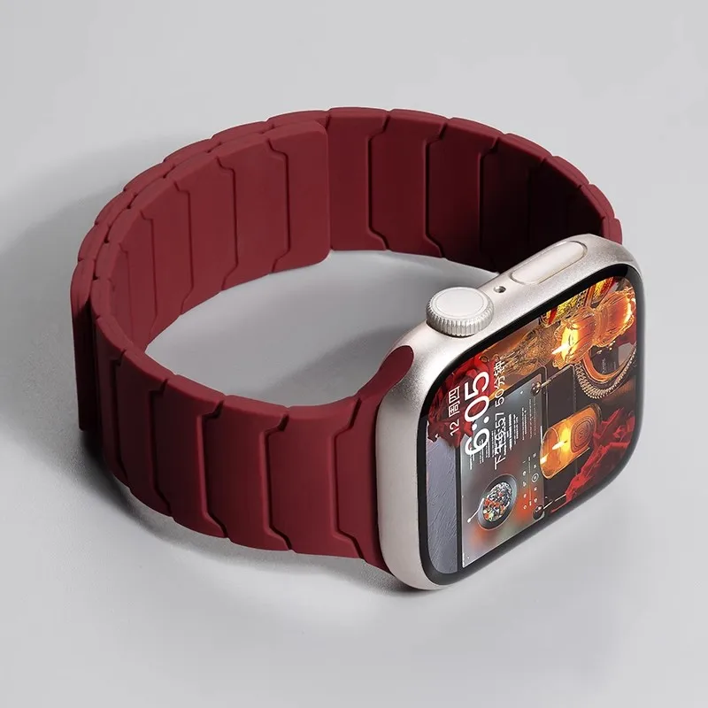 Magnetic Silicone Strap for Apple Watch Band Ultra 2