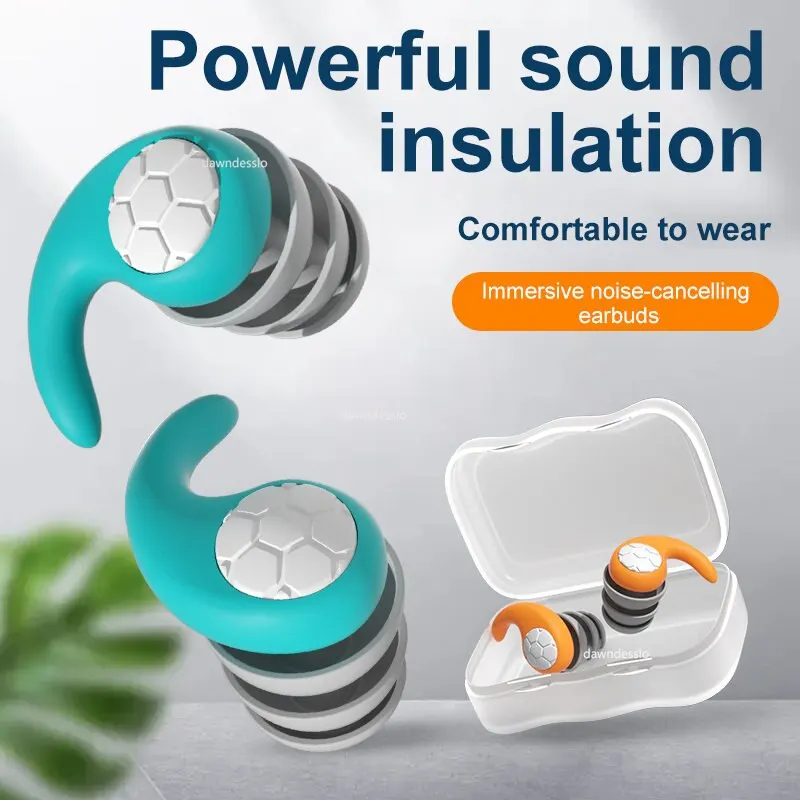 Silicone Noise Cancelling Earplugs Noise Filter Sleep