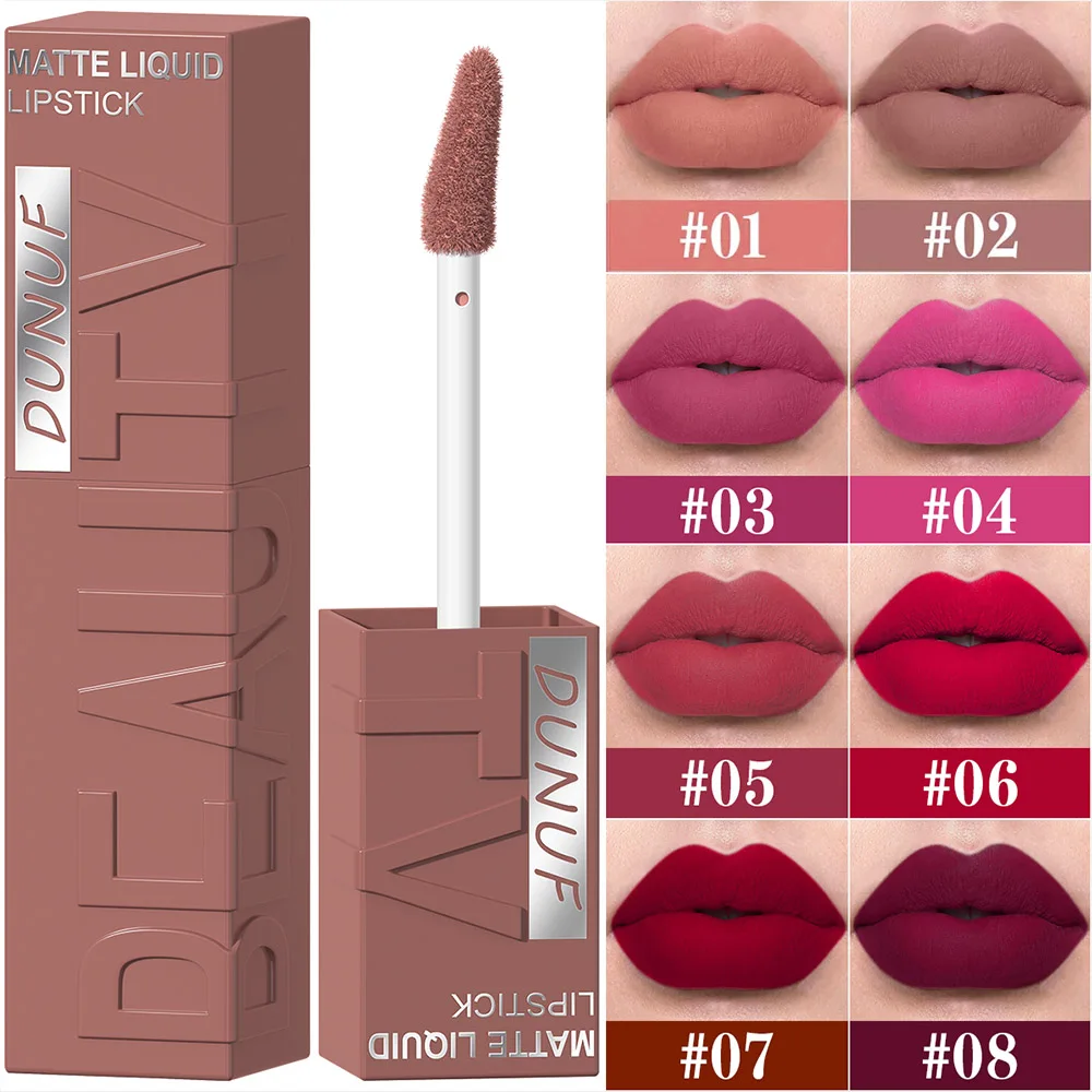 DUNUF 8-color matte velvet smooth easy-to-apply square