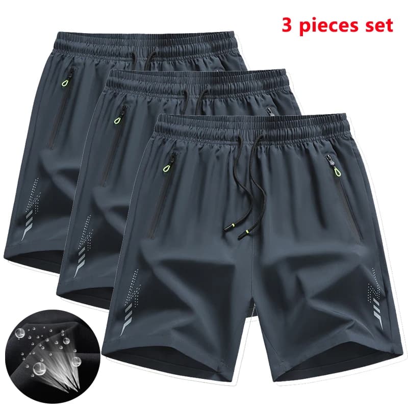 Back view of running shorts showing zip pocket and reflective detail