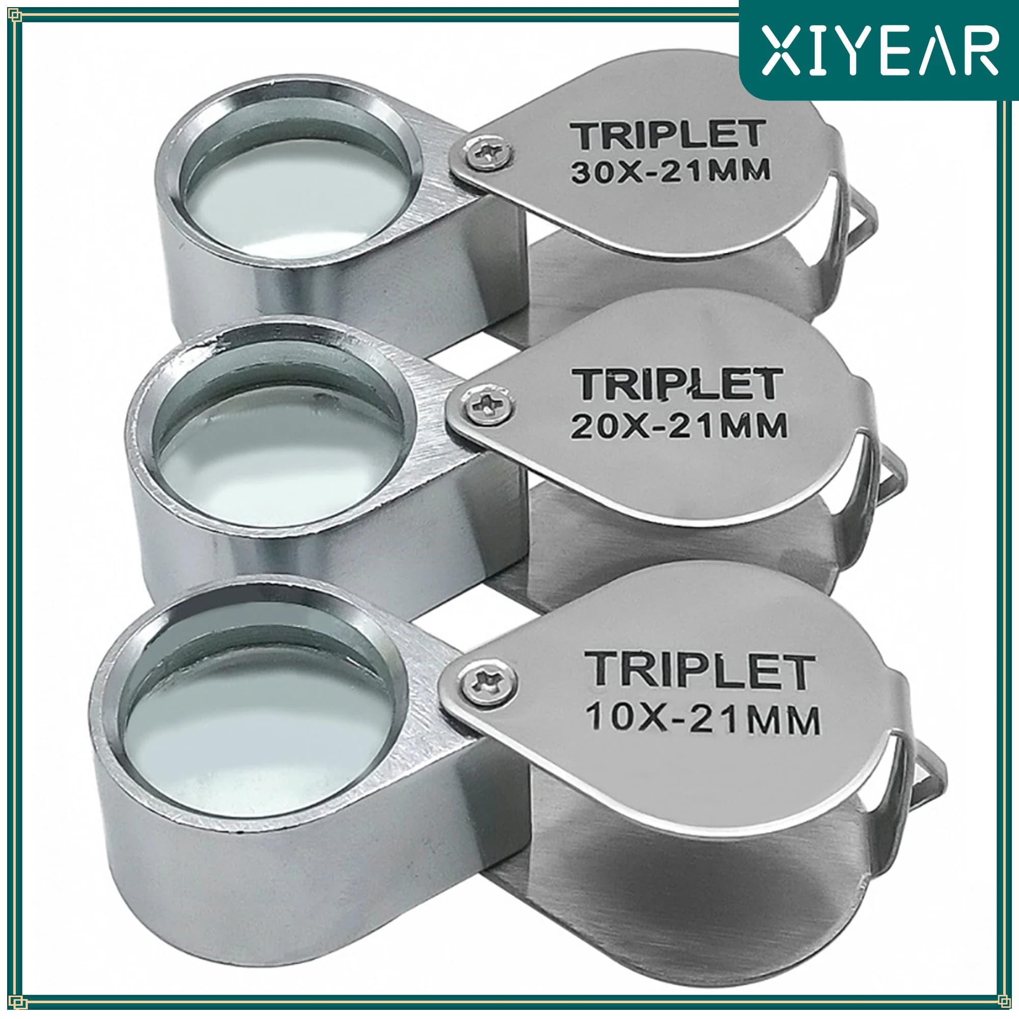 10-30X Pocket Loupe Magnifier Jewelry Magnifying Glass