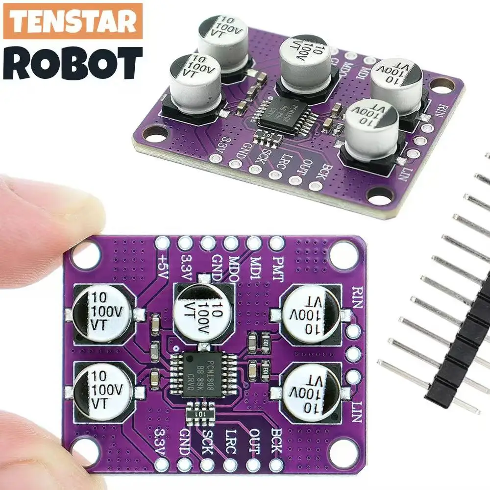 TENSTAR PCM1808 105dB SNR Audio Stereo ADC Single-Ended