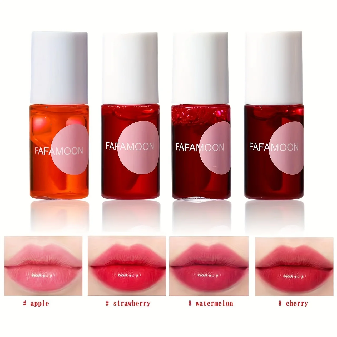 4 color Fruity Lip Tint Water Gloss Tint,Moisturizing