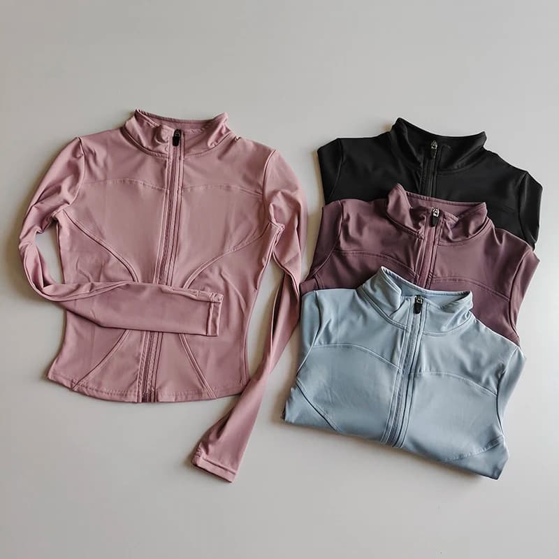 Outdoor Sports Long Sleeved Women Slim Yoga Clothes Quick