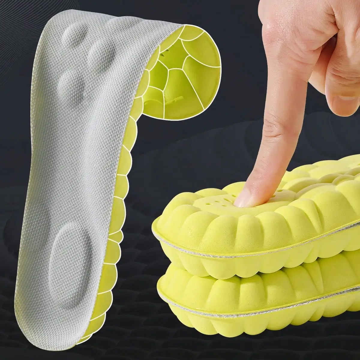 1Pair 2Pairs 4Pairs High Elasticity Latex Sport Insoles