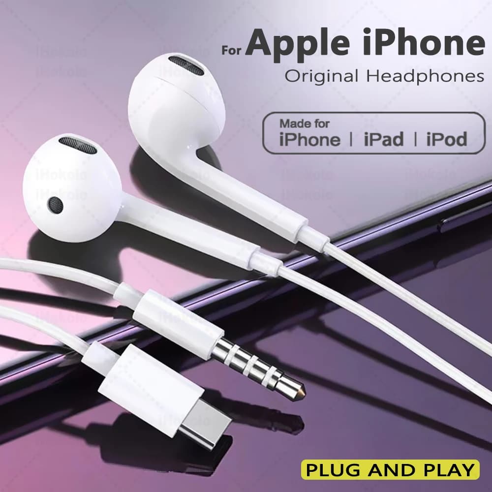 Original Wired Earphones For Apple iPhone 17 Pro Max16 15