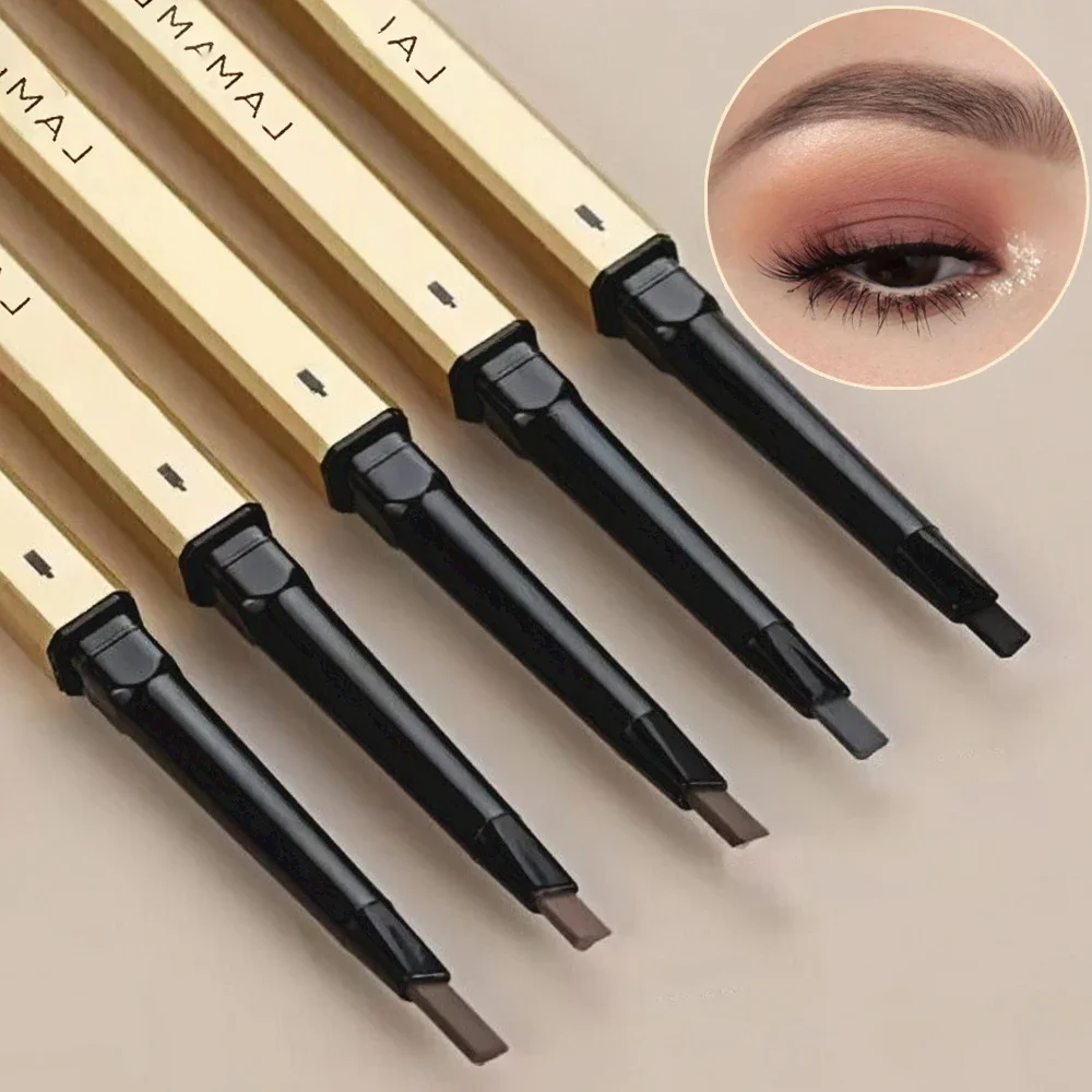 5 Colors With Brush Double Head Eyebrow Pencil Waterproof