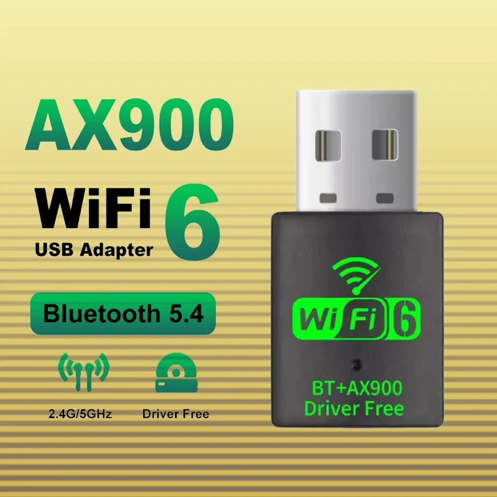 Wifi 6 Mini USB Dongle Network Card BT 5.4 Receiver Dongle