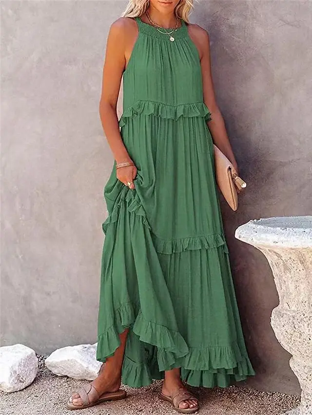 Lotus leaf edge dresses