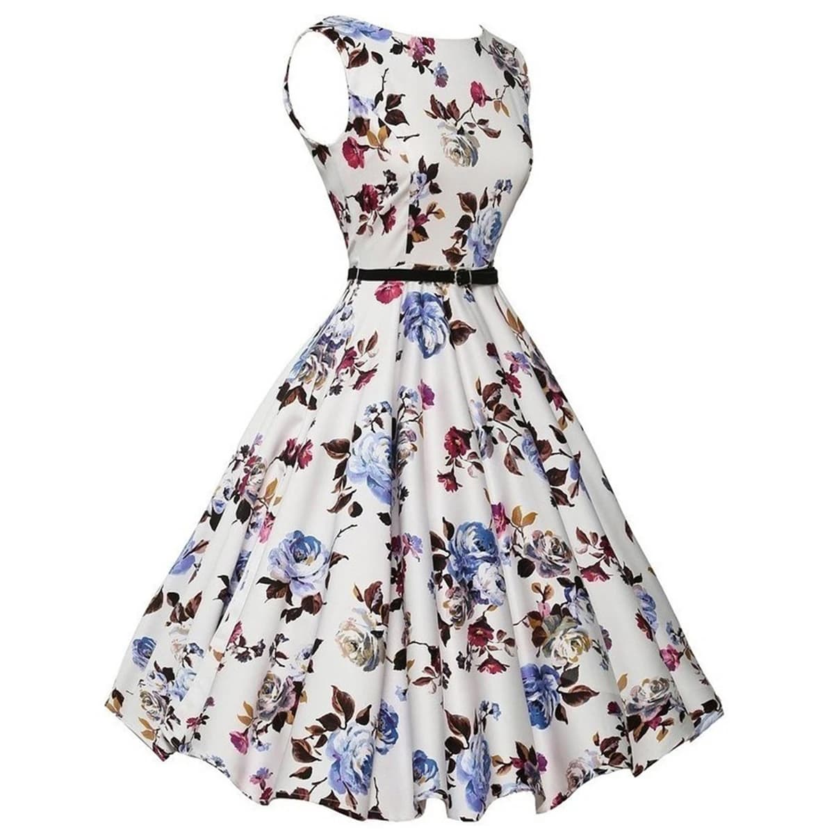 Vestidos Dress Clothing Floral Robe Retro Swing Vintage