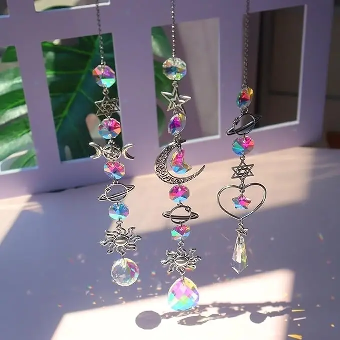 Sun catcher detail showing K9 crystal